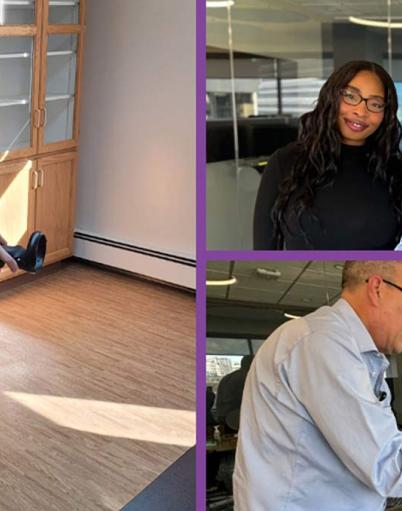 Covenant Health staff get virtual reality fire extinguisher training.