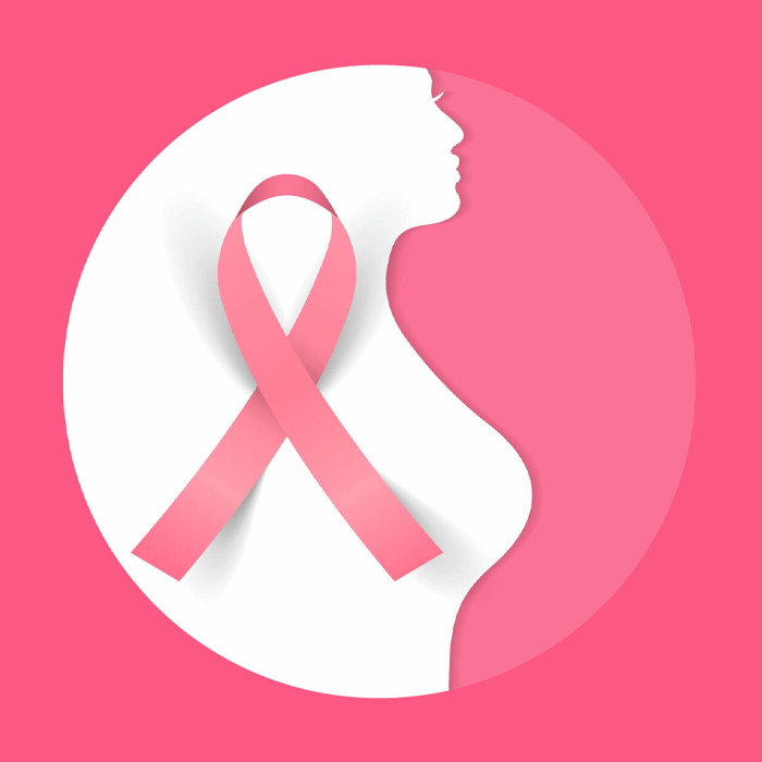 Wear a pink ribbon during October for Breast Cancer Awareness Month