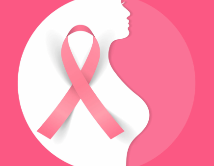 Wear a pink ribbon during October for Breast Cancer Awareness Month